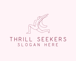 Pink Fitness Yoga Exercise   logo design