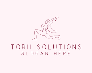 Pink Fitness Yoga Exercise   logo design