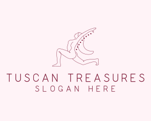 Pink Fitness Yoga Exercise   logo design