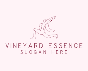 Pink Fitness Yoga Exercise   logo design