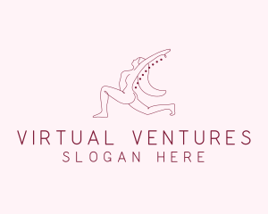 Pink Fitness Yoga Exercise   logo design