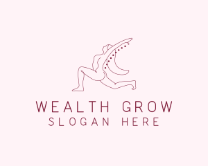 Pink Fitness Yoga Exercise   logo design