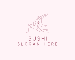 Pink Fitness Yoga Exercise   logo design