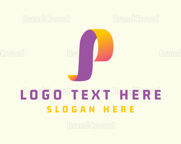 Gradient Generic Letter P Logo