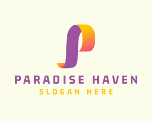 Gradient Generic Letter P logo design