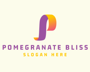 Gradient Generic Letter P logo design