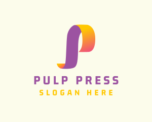 Gradient Generic Letter P logo design