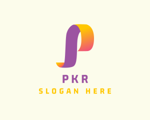 Gradient Generic Letter P logo design