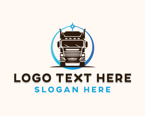 Trucking - Transport Logistics Trailer Truck logo design