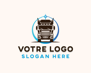 Transport Logistics Trailer Truck Logo
