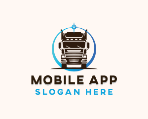 Haulage - Transport Logistics Trailer Truck logo design