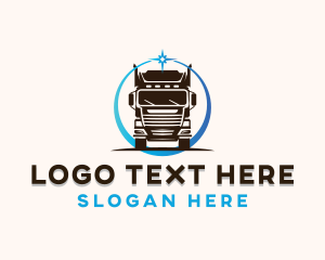 Export - Transport Logistics Trailer Truck logo design