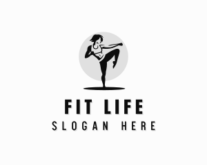 Fitness Workout Woman logo design