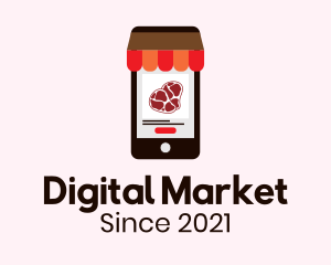 Online - Online Meat Market logo design