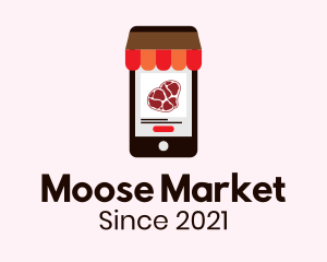 Online Meat Market logo design