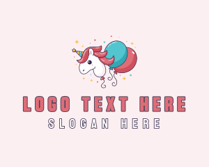 Balloons - Unicorn Balloon Party logo design