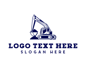 Dig - Excavator Machinery Mining logo design
