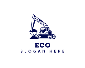 Excavator Machinery Mining  Logo