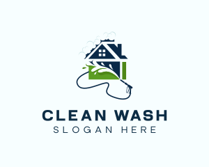 Pressure Washer House Cleaning logo design