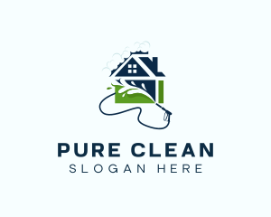 Pressure Washer House Cleaning logo design