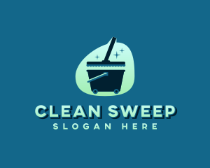 Mop - Mop Janitorial Cleaning logo design