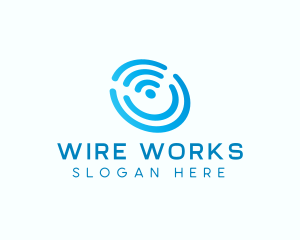 Wire - Internet Network Signal logo design