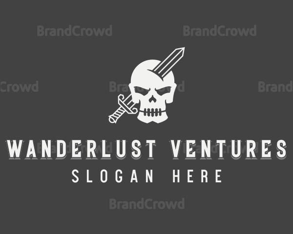 Sword Skull Warrior Logo