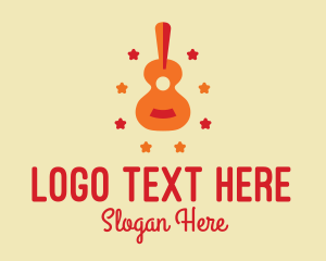 Country Music - Acoustic Guitar Star logo design