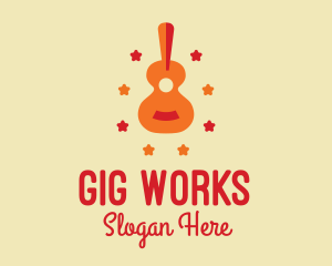 Gig - Acoustic Guitar Star logo design