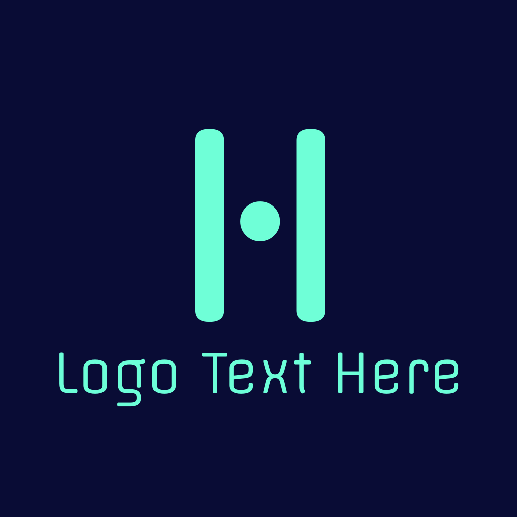 Blue Neon Letter H Logo | BrandCrowd Logo Maker | BrandCrowd