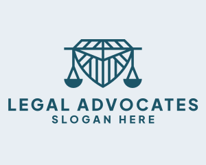 Attorney Shield Scale logo design