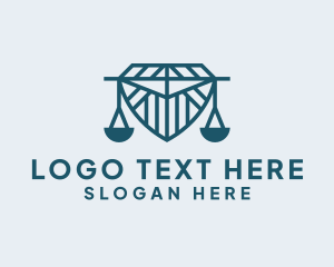 Law - Attorney Shield Scale logo design