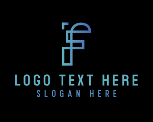 Creative - Generic Tech Business Letter F logo design