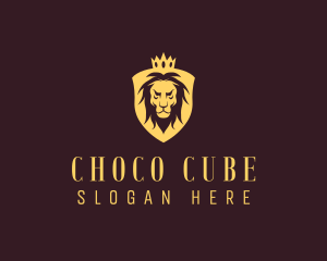 Cougar - King Lion Crown Shield logo design