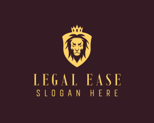 Lioness - King Lion Crown Shield logo design