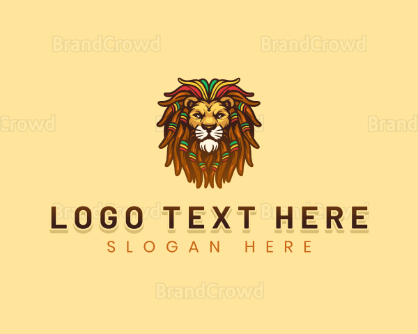 Animal Lion Dreadlocks Logo