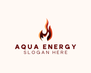 Fire Energy Heating  logo design