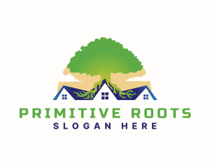 Tree Roof House logo design