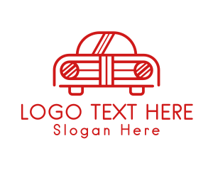 Limo - Retro Car Outline logo design