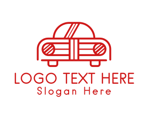 Retro Car Outline Logo