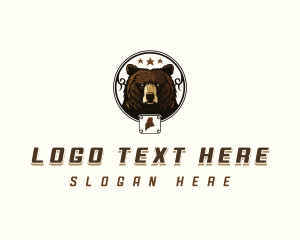 Forest - Maine Wildlife Bear logo design