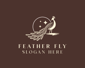 Luxury Peacock Bird logo design