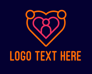 Hospital Care - Heart Family Community logo design