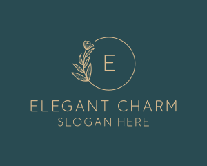 Elegant Floral Wedding logo design