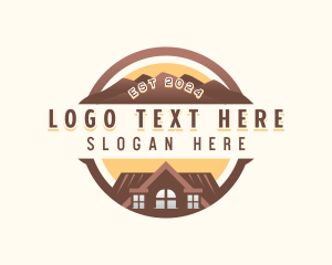 Real Estate Roofing logo design