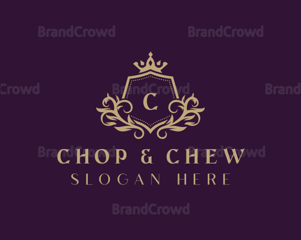 Crown Wreath Shield Logo