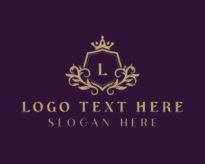 Lawyer - Crown Wreath Shield logo design
