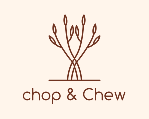 Simple Brown Tree Branch Logo