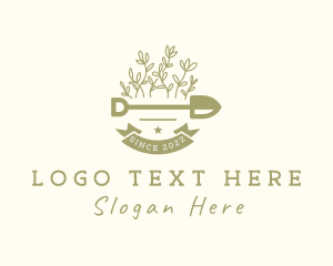 Banner - Leaf Sprout Shovel logo design