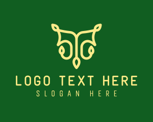 Green And Yellow - Tree Vine Letter T logo design